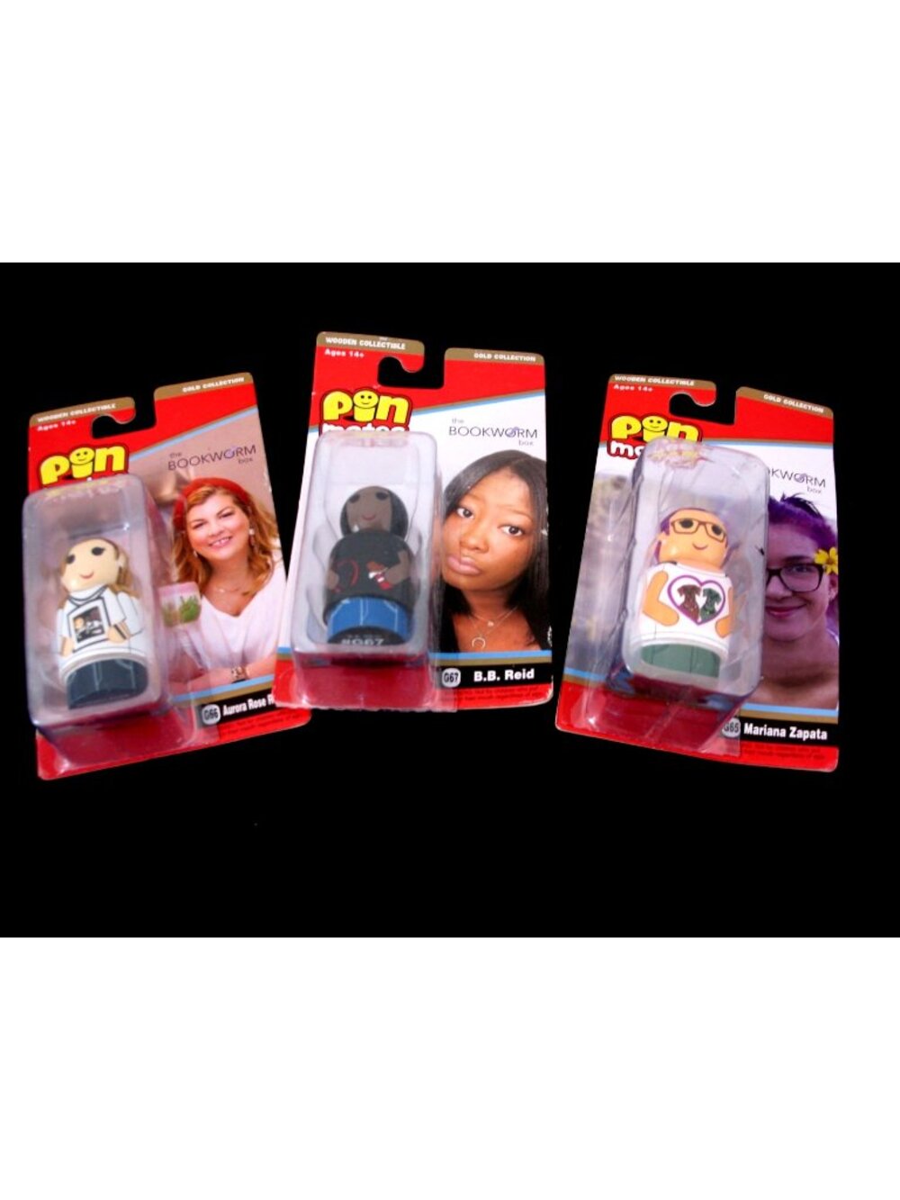 Pin Mates TheBookwormBox B. B. Reid, Aurora Reynolds, Mariana Zapata G65&G66-G67